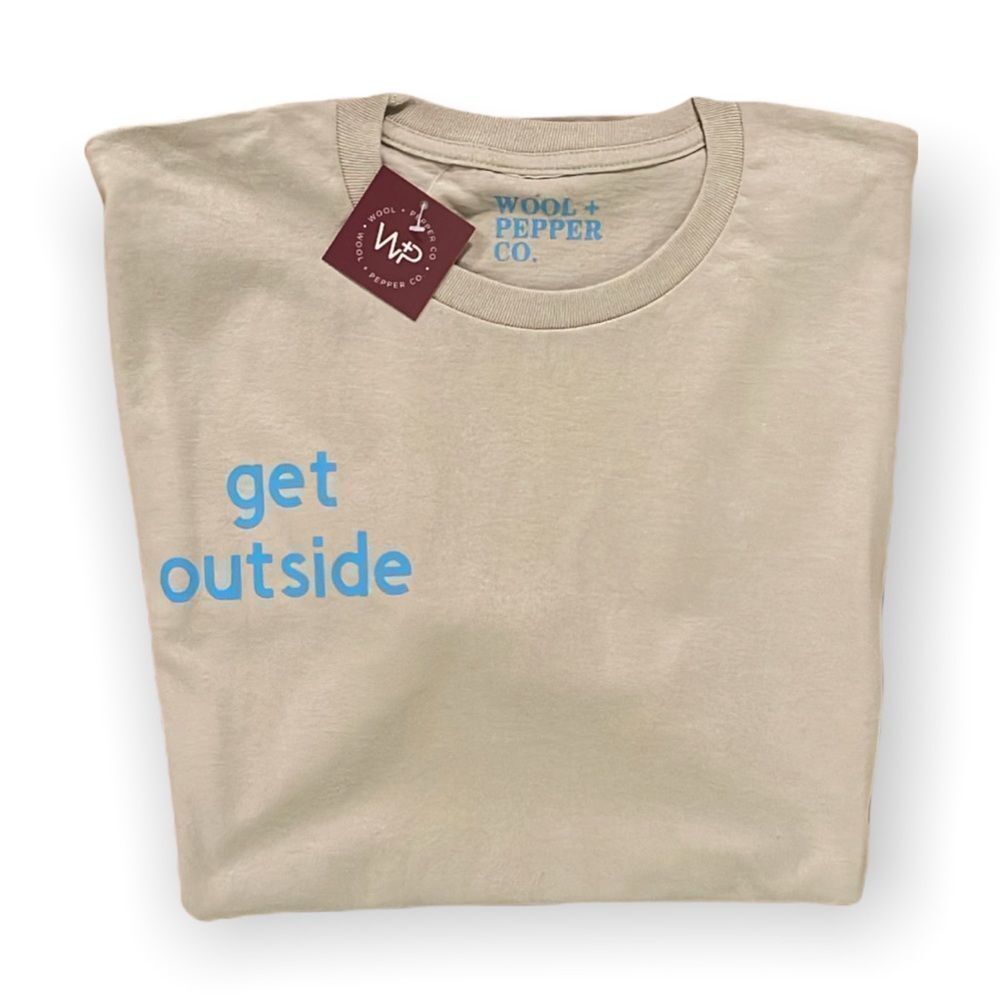 NWT Wool + Pepper Co. GET OUTSIDE Flower T-Shirt